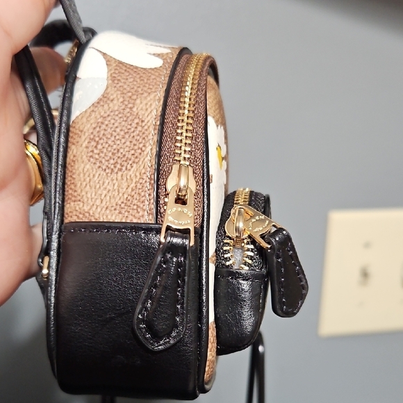 Coach NWT Floral Mini Backpack Charm - Picture 2 of 7